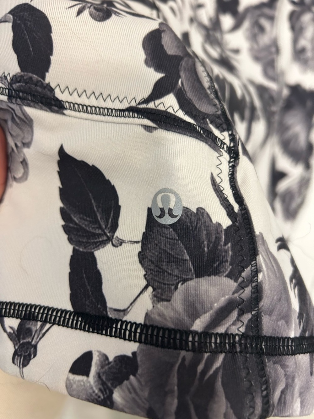 Lululemon Forme Jacket II Floral Brisk Bloom Black White Cuffins - Picture 10 of 12